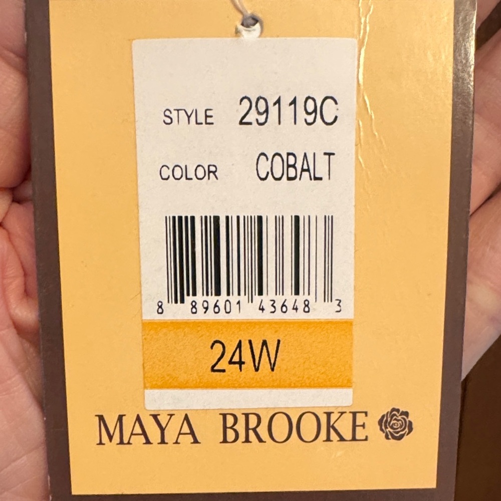 Maya Royal Blue Embellished Two-Piece Midi Skirt Suit - Picture 2 of 6